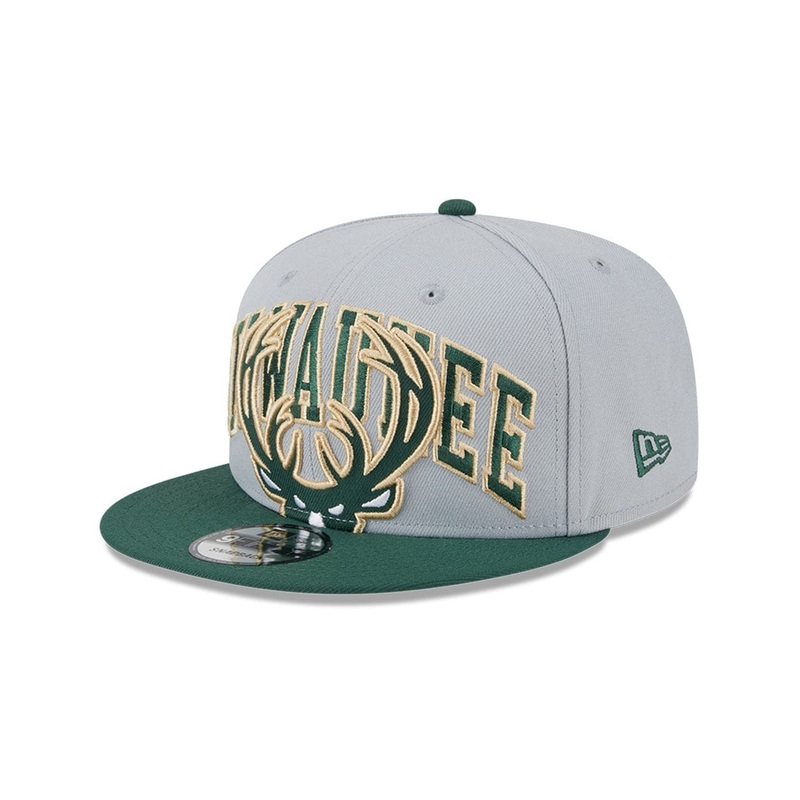 Milwaukee Bucks New Era NBA Tip-Off 23 9FIFTY Snapback Hat – Grey