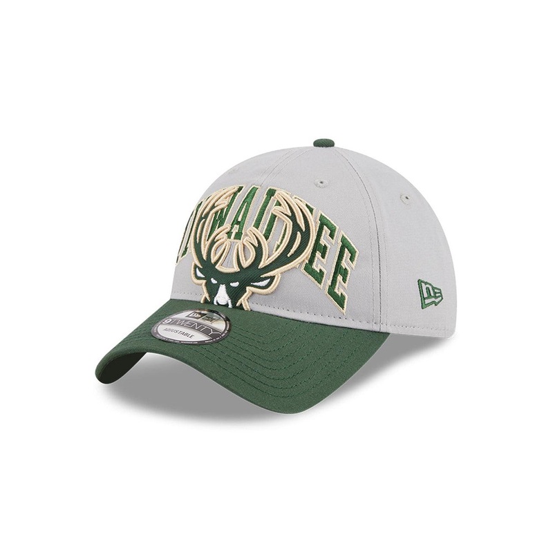 Milwaukee Bucks New Era NBA Tip-Off 23 9TWENTY Strapback Hat – Grey