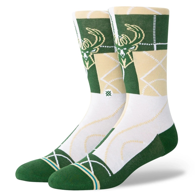 Milwaukee Bucks Stance NBA Zone Crew Socks – Green