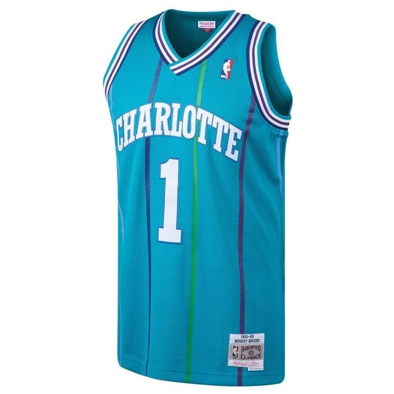 Muggsy Bogues Charlotte Hornets Mitchell & Ness NBA 92-93 Swingman Jersey – Teal