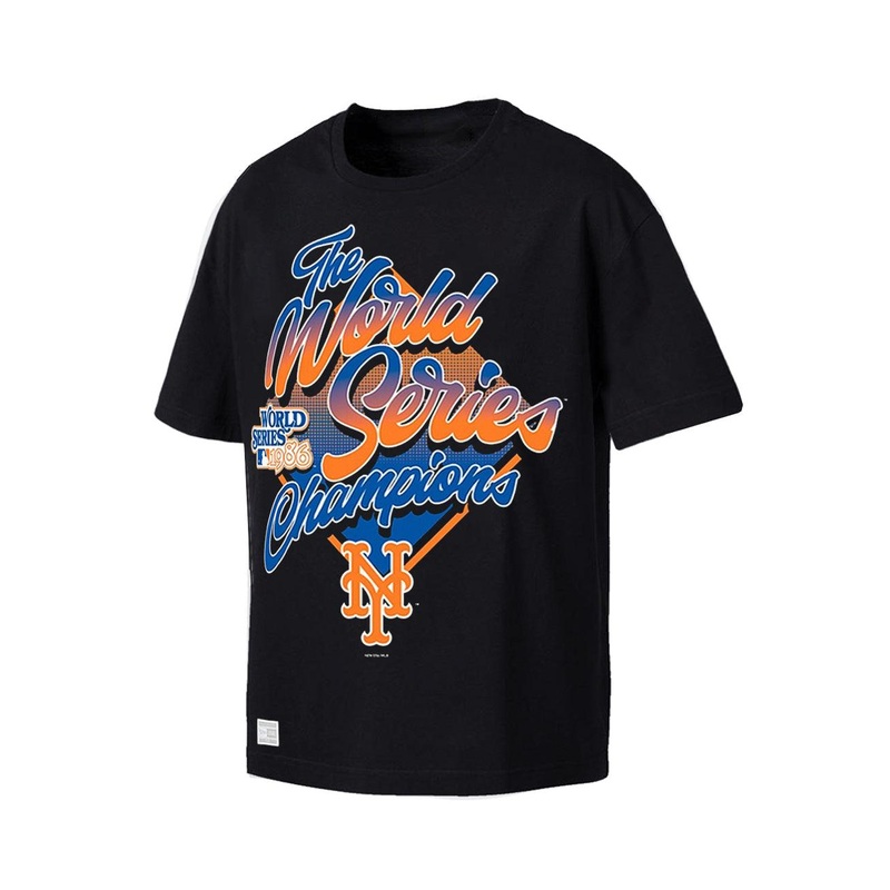New York Mets New Era MLB 86 Champs Oversized T-Shirt – Black