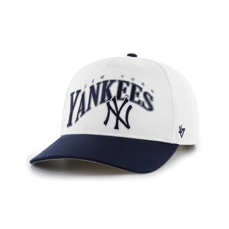 New York Yankees ’47 MLB Wave Hitch Pre-Curved Snapback Hat – White