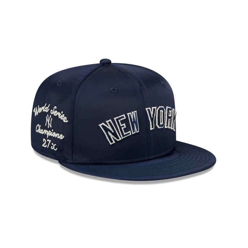 New York Yankees New Era MLB Satin Champs 9FIFTY Snapback Hat – Navy