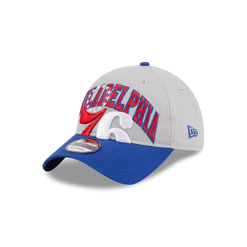 Philadelphia 76ers New Era NBA Tip-Off 23 9TWENTY Strapback Hat – Grey