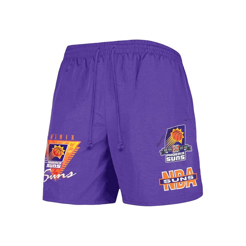 Phoenix Suns Mitchell & Ness NBA Where You At Nylon Shorts – Purple