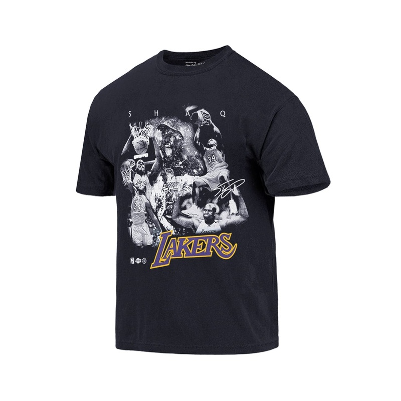 Shaquille O’Neal Los Angeles Lakers Mitchell & Ness NBA Homage Vintage T-Shirt – Faded Black