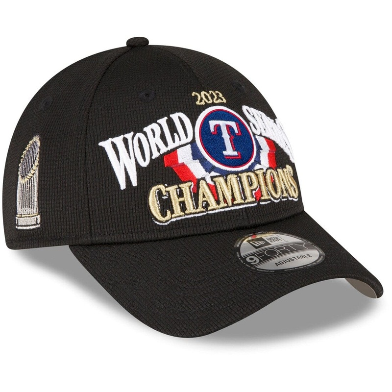 Texas Rangers New Era MLB 23 World Series Champs 9FORTY Snapback Hat – Black