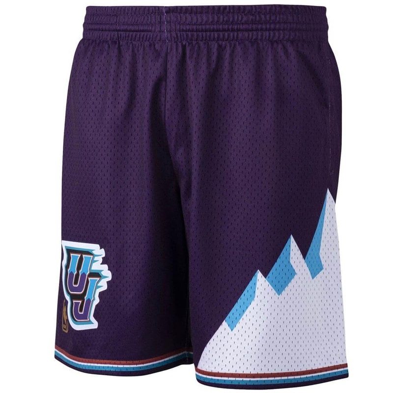 Utah Jazz Mitchell & Ness NBA 96-97 Road Swingman Shorts – Purple