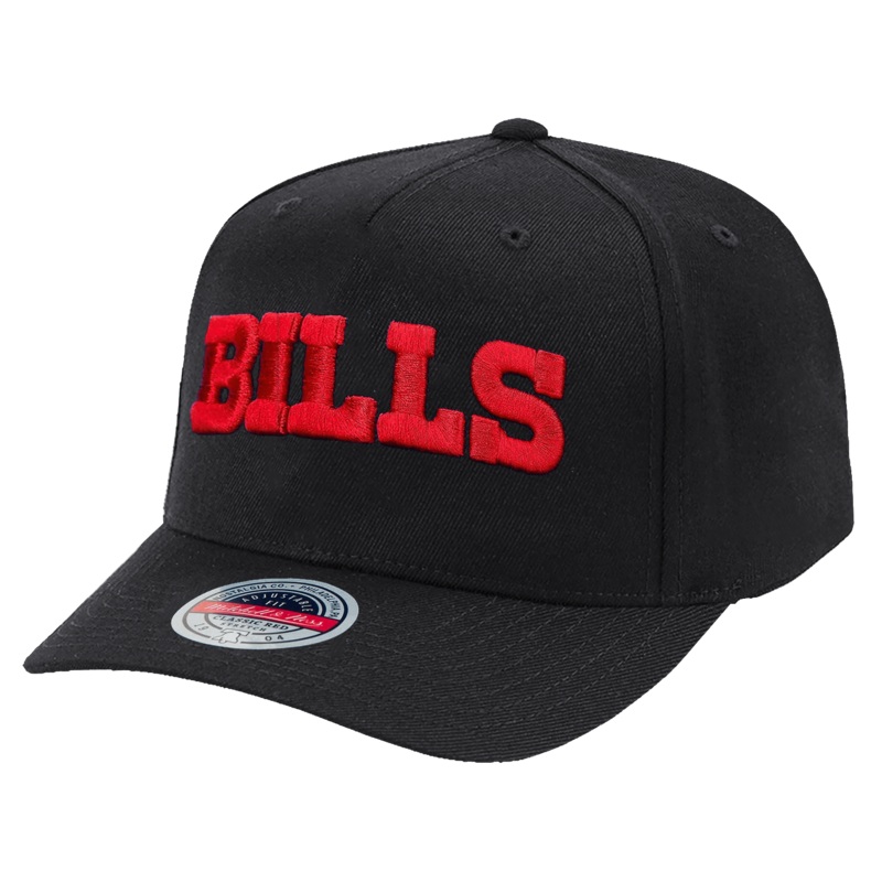 Buffalo Bills Mitchell & Ness NFL Throwback Classic Red Snapback Hat – Black