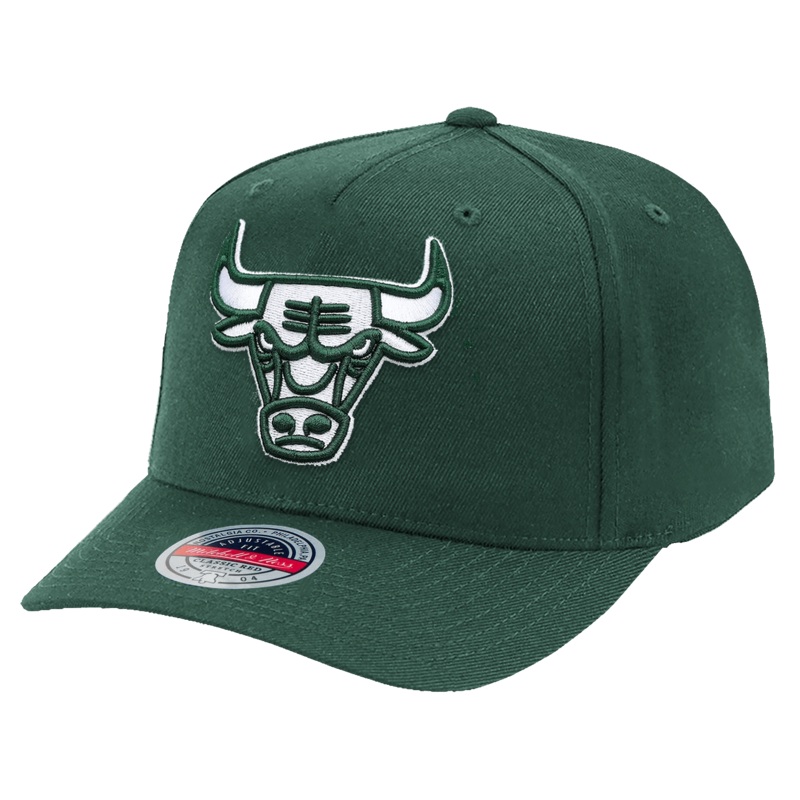 Chicago Bulls Mitchell & Ness NBA State Of Mind Classic Red Snapback Hat – Green