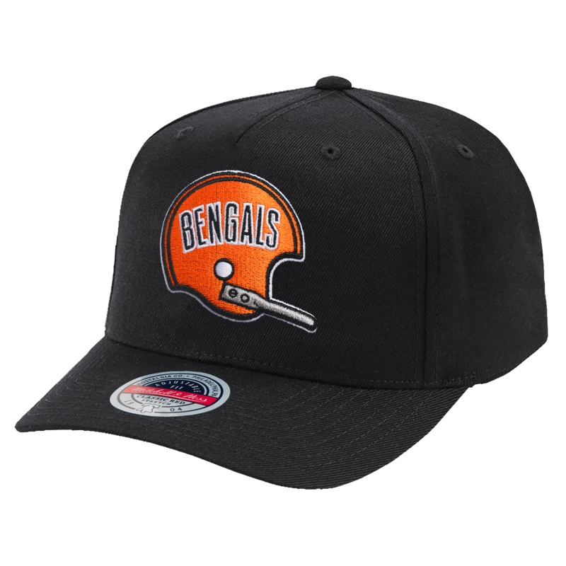 Cincinnati Bengals Mitchell & Ness NFL Throwback Classic Red Snapback Hat – Black