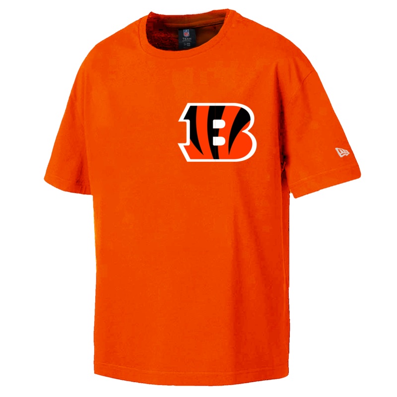 Cincinnati Bengals New Era NFL Logo Select Oversized T-Shirt – Orange