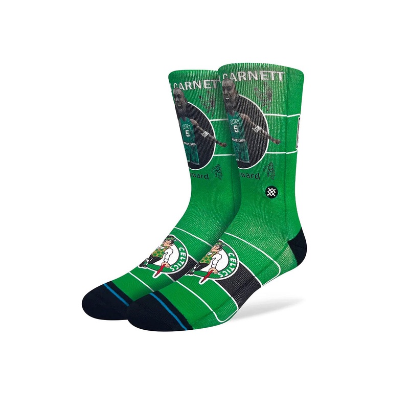 Kevin Garnett Boston Celtics Stance NBA Retro Big Head Crew Socks