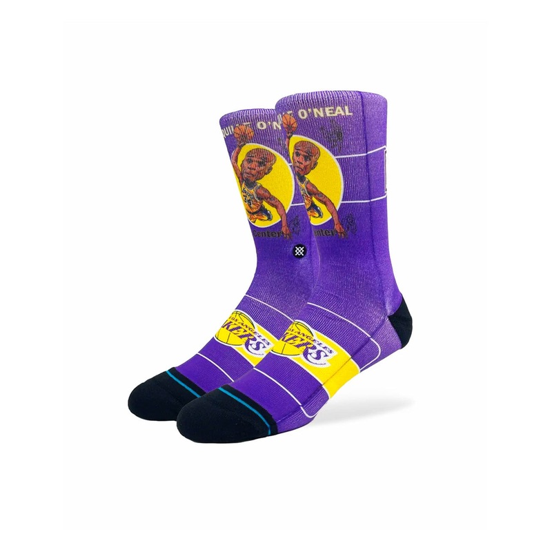 Shaquille O’Neal Los Angeles Lakers Stance NBA Retro Big Head Crew Socks