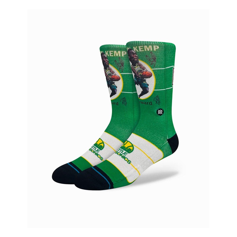 Shawn Kemp Seattle Supersonics Stance NBA Retro Big Head Crew Socks
