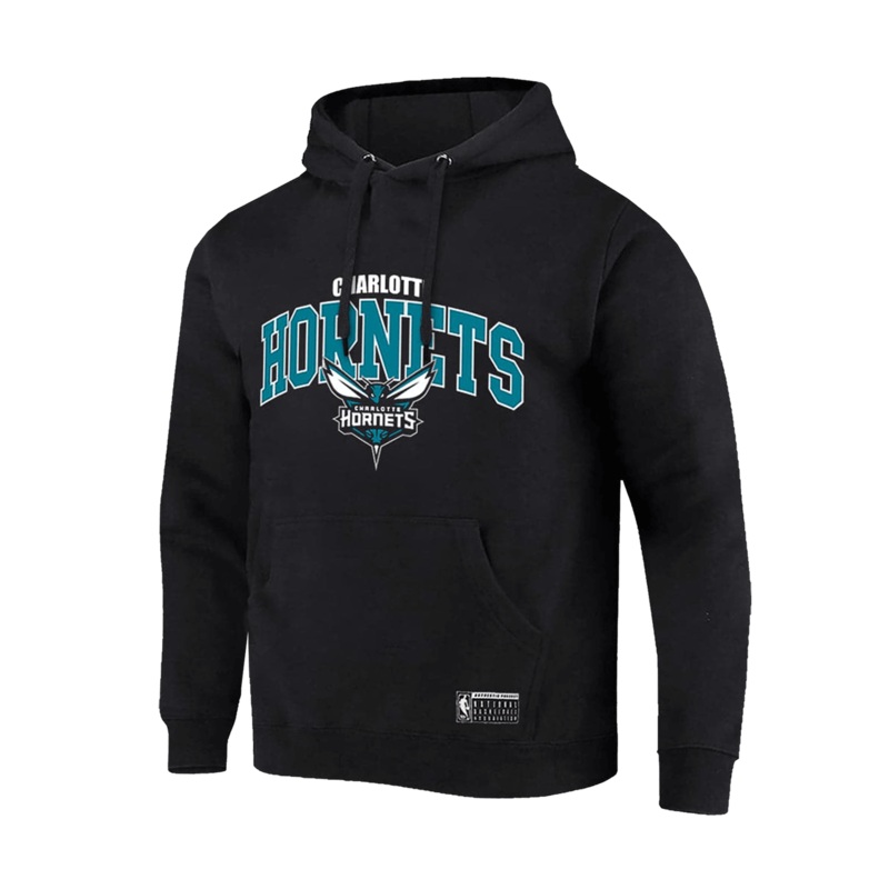 Youths Charlotte Hornets NBA Essentials Team Arch Hoodie Jumper – Black
