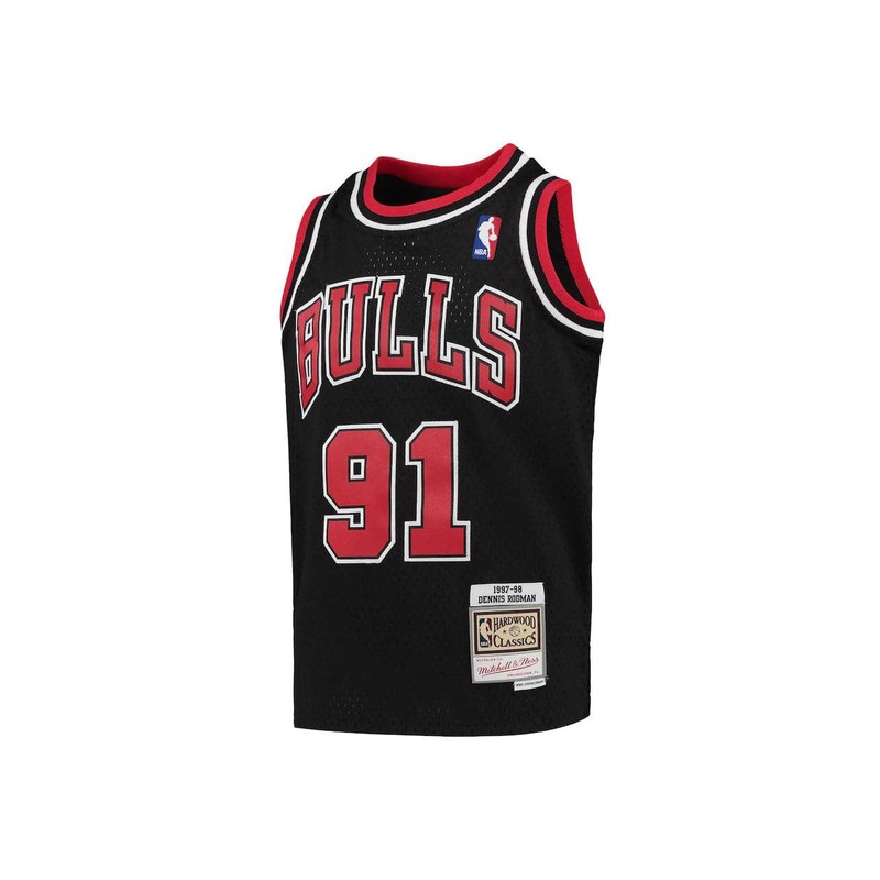 Youths Dennis Rodman Chicago Bulls Mitchell & Ness NBA 97-98 Swingman Jersey – Black