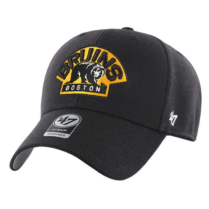 Boston Bruins ’47 NHL Vintage Logo MVP Adjustable Hat – Black