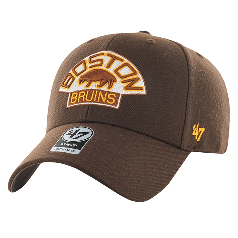 Boston Bruins ’47 NHL Vintage Logo MVP Adjustable Hat – Brown