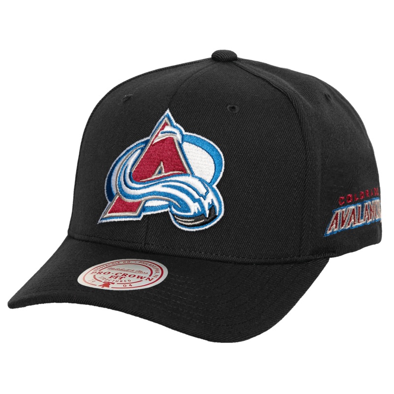 Colorado Avalanche Mitchell & Ness NHL Icon Pro Crown Snapback Hat – Black