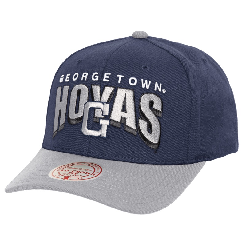 Georgetown Hoyas Mitchell & Ness NCAA Boom Text Snapback Hat – Navy