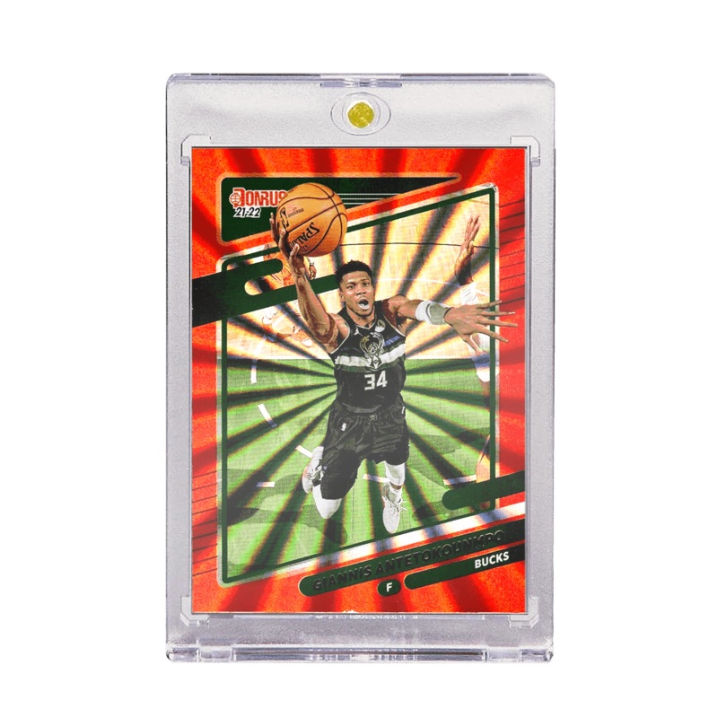 Giannis Antetokounmpo Milwaukee Bucks Panini NBA 21-22 Donruss Orange Laser Card