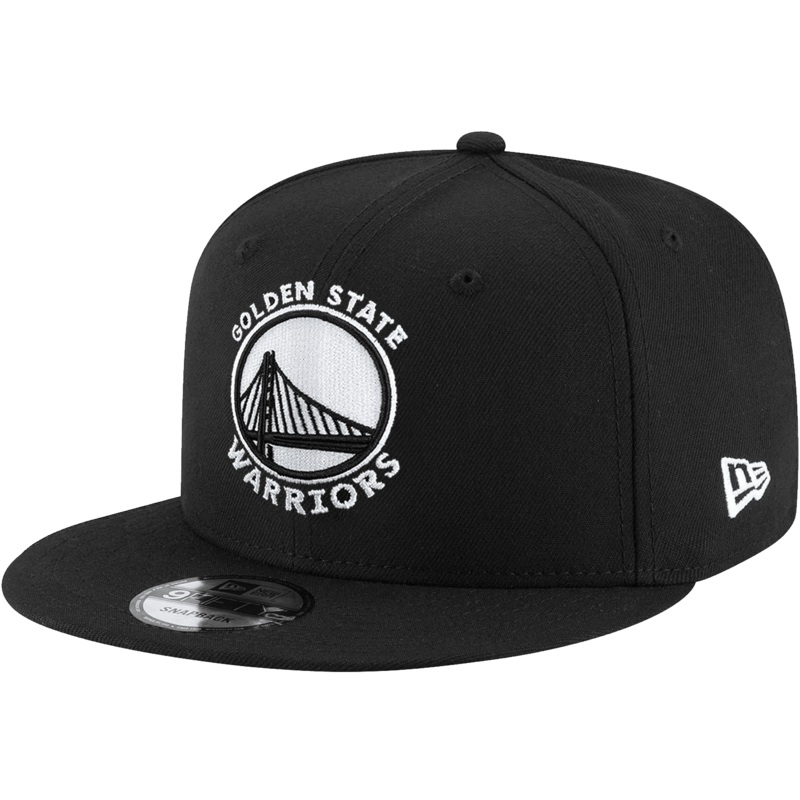Golden State Warriors New Era NBA Black & White 9FIFTY Snapback Hat