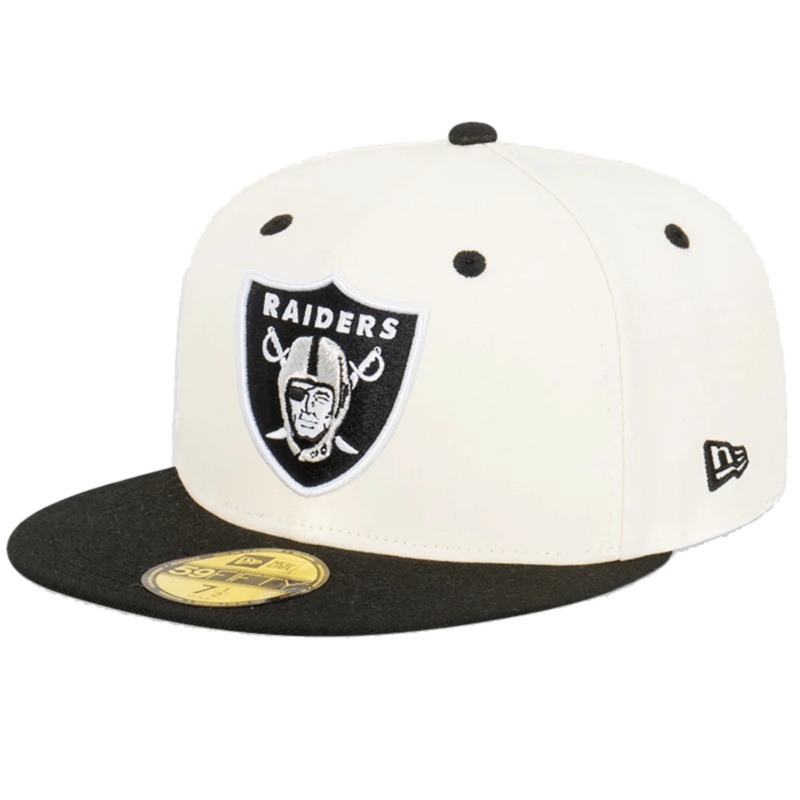 Las Vegas Raiders New Era NFL 2 Tone 59FIFTY Fitted Hat – White