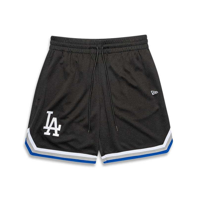 Los Angeles Dodgers New Era MLB Team Trim Mesh Shorts – Black