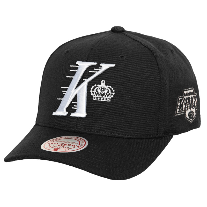 Los Angeles Kings Mitchell & Ness NHL Icon Pro Crown Snapback Hat – Black