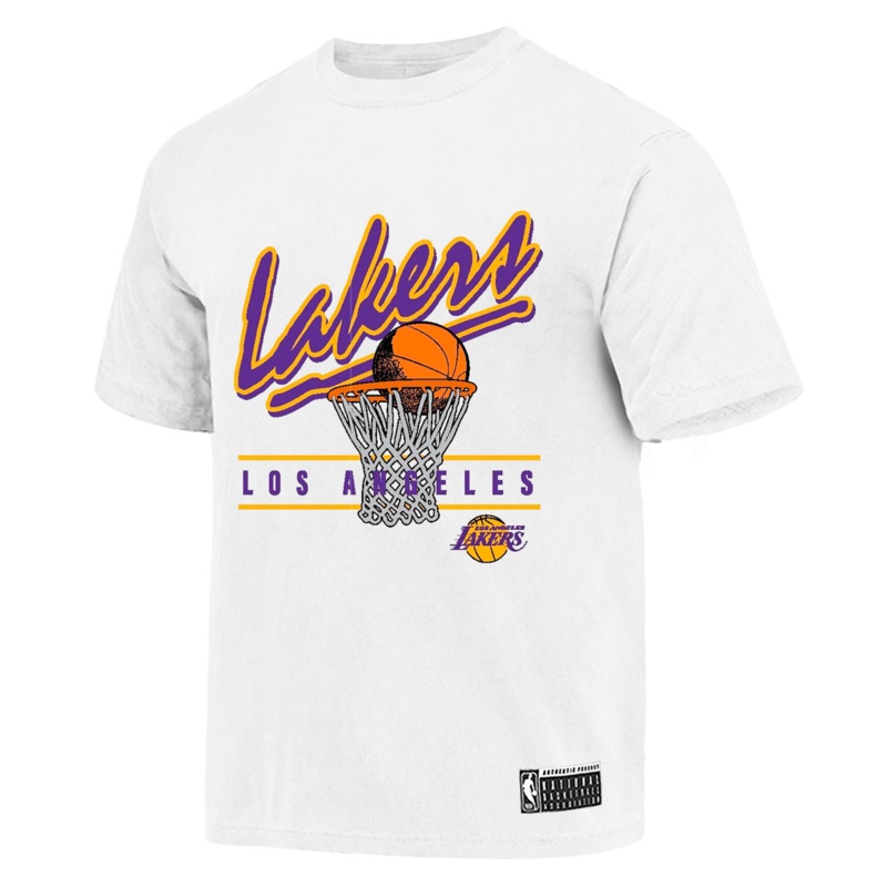 Los Angeles Lakers NBA Essentials Hamilton Vintage T-Shirt – Vintage White