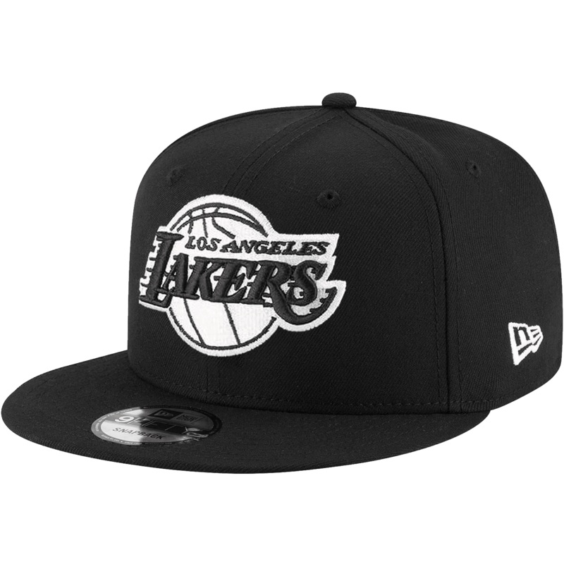 Los Angeles Lakers New Era NBA Black & White 9FIFTY Snapback Hat