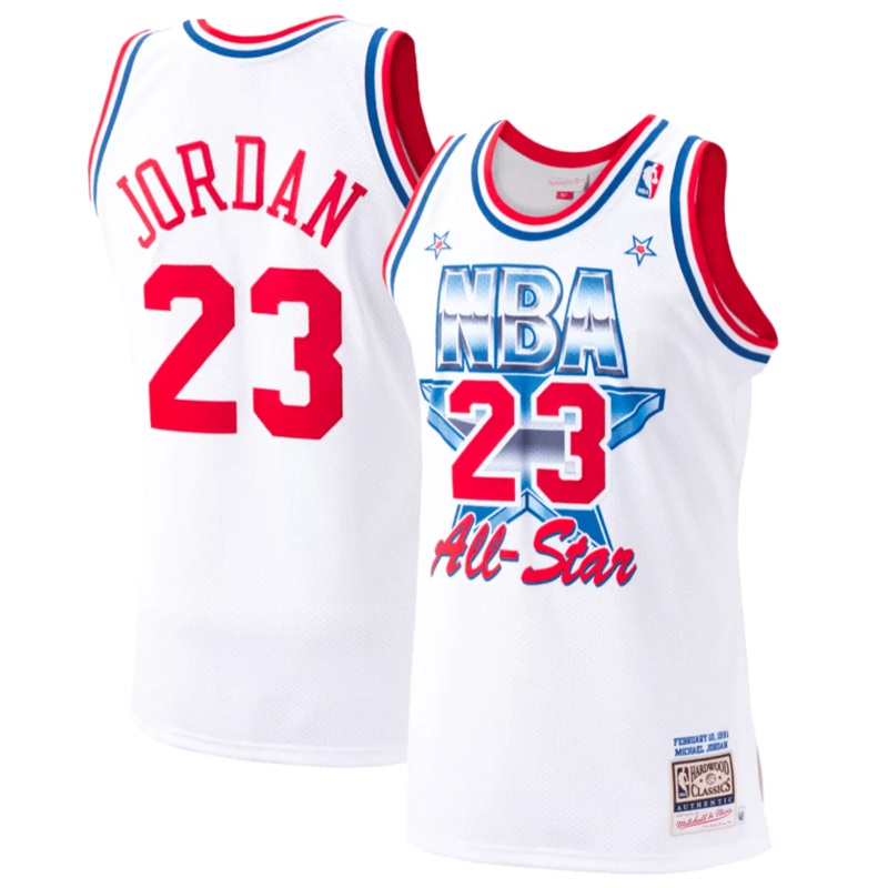 Michael Jordan Chicago Bulls Mitchell & Ness NBA 91 All-Star Authentic Jersey – White