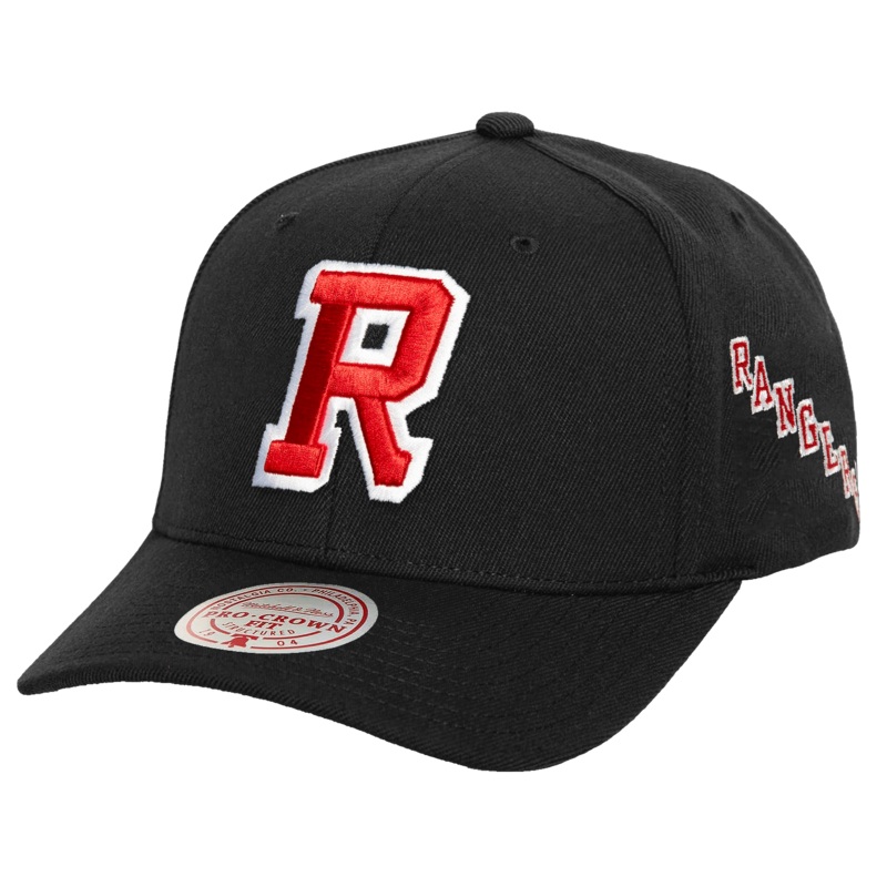 New York Rangers Mitchell & Ness NHL Icon Pro Crown Snapback Hat – Black