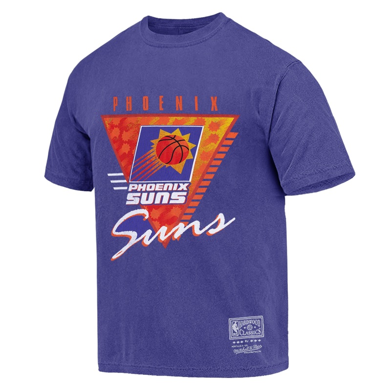 Phoenix Suns Mitchell & Ness NBA Tri Logo Vintage T-Shirt – Faded Purple