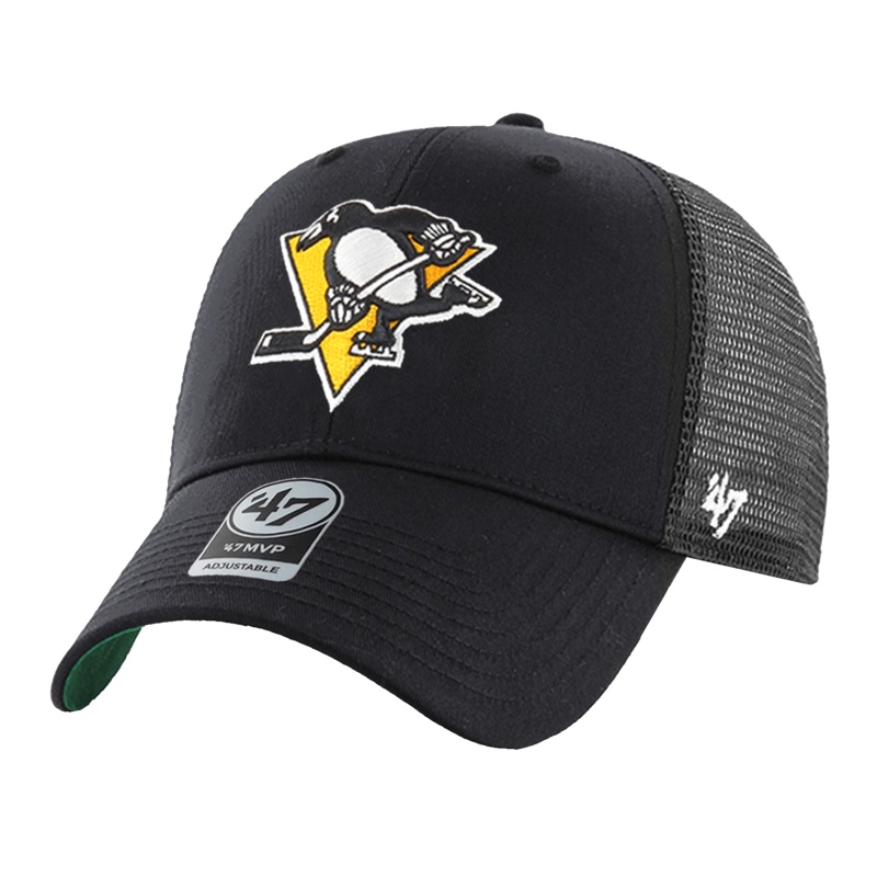 Pittsburgh Penguins ’47 NHL Branson MVP Trucker Snapback Hat – Black