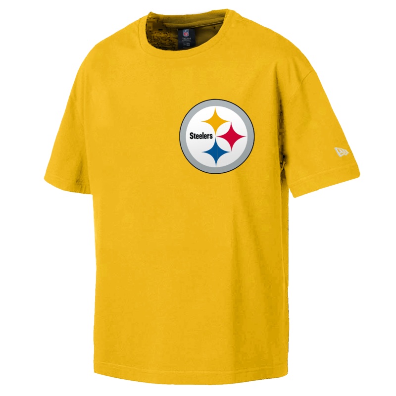Pittsburgh Steelers New Era NFL Logo Select Oversized T-Shirt – Yellow