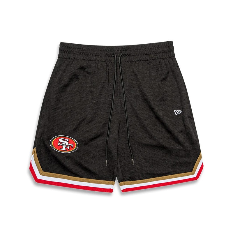 San Francisco 49ers New Era NFL Team Trim Mesh Shorts – Black