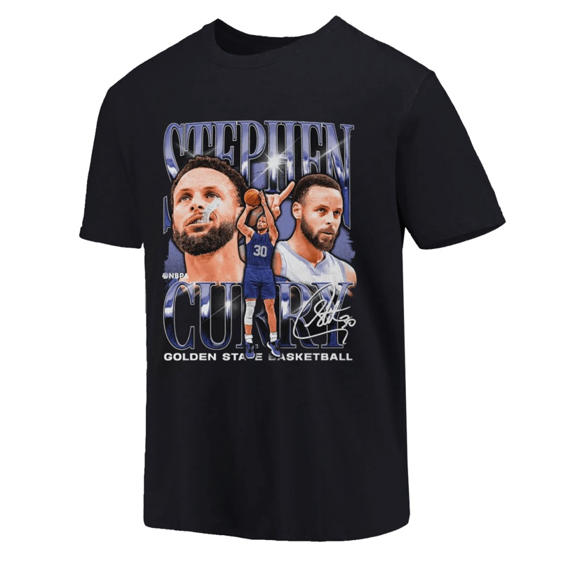 Steph Curry Golden State Warriors 500 Level NBA Montage T-Shirt – Black