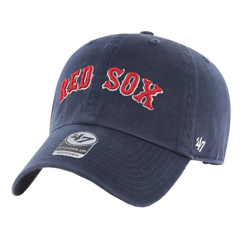 Boston Red Sox ’47 MLB Wordmark Clean Up Strapback Hat – Navy
