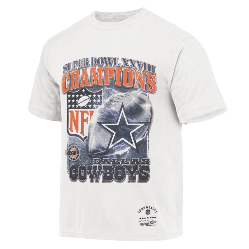 Dallas Cowboys Mitchell & Ness NFL SB XXVIII Champs Vintage T-Shirt – Vintage White