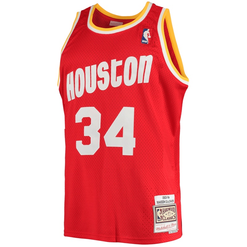Hakeem Olajuwon Houston Rockets Mitchell & Ness NBA 93-94 Swingman Jersey – Red