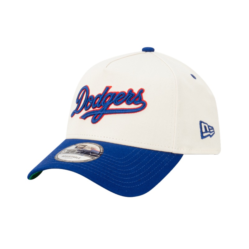 Los Angeles Dodgers New Era MLB Script 9FORTY A-Frame Snapback Hat – Chrome