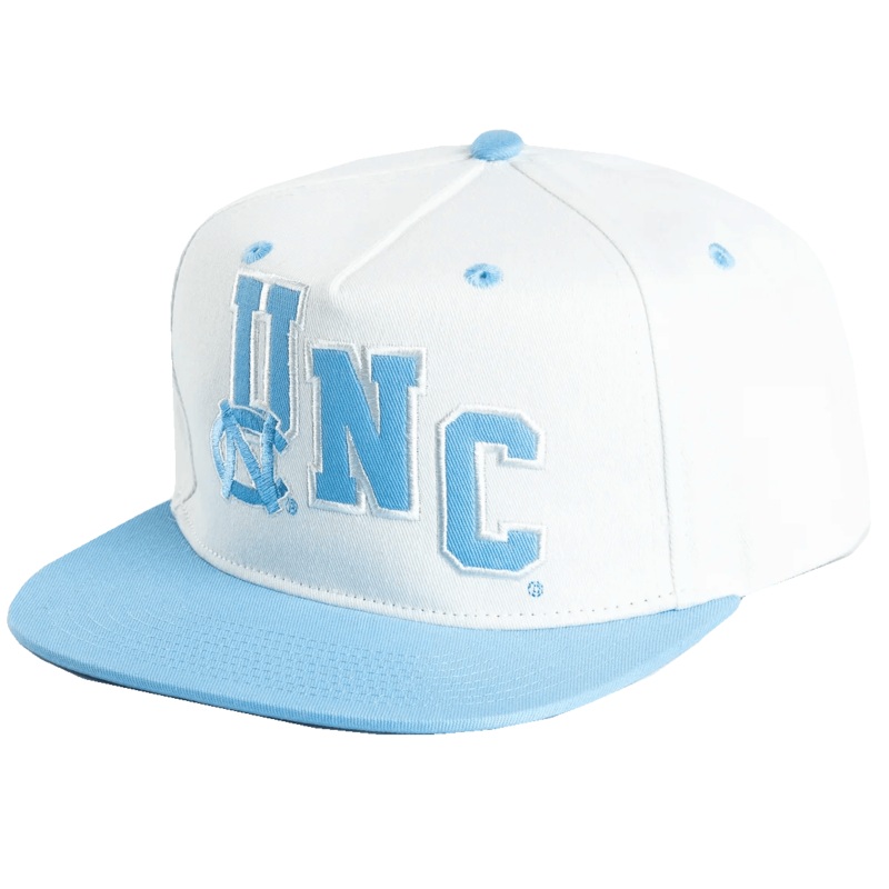 North Carolina Tar Heels Mitchell & Ness NCAA Collage Deadstock Snapback Hat – Off White