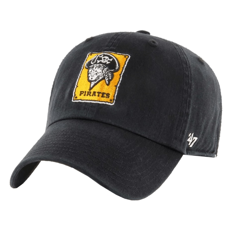 Pittsburgh Pirates ’47 MLB Cooperstown Clean Up Strapback Hat – Black