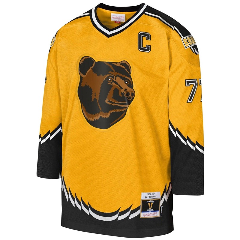 Ray Bourque Boston Bruins Mitchell & Ness NHL 96 Blue Line Jersey – Yellow
