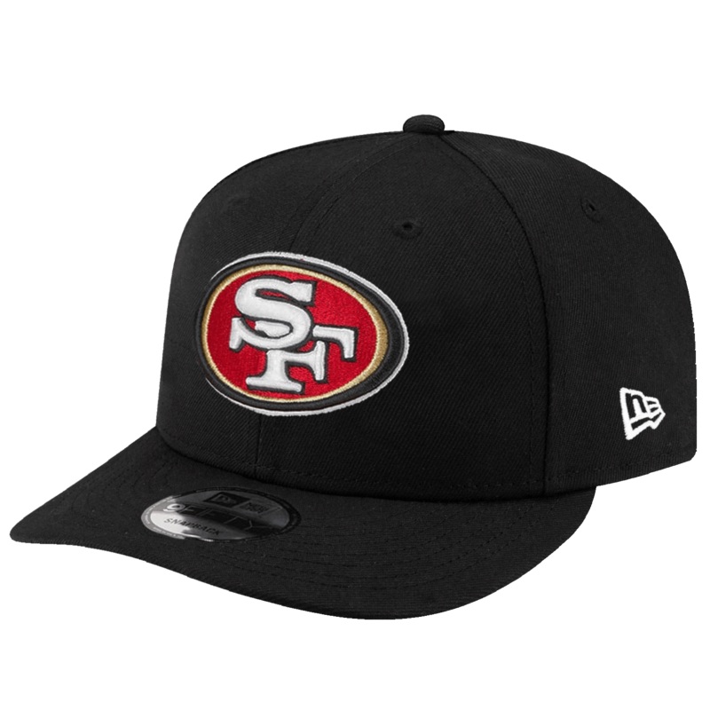 San Francisco 49ers New Era NFL Team 9FIFTY Pre-Curved Snapback Hat – Black