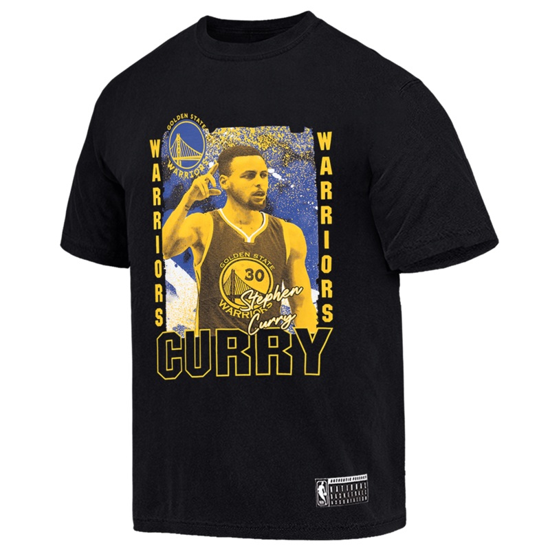 Steph Curry Golden State Warriors NBA Essentials Vintage T-Shirt – Black