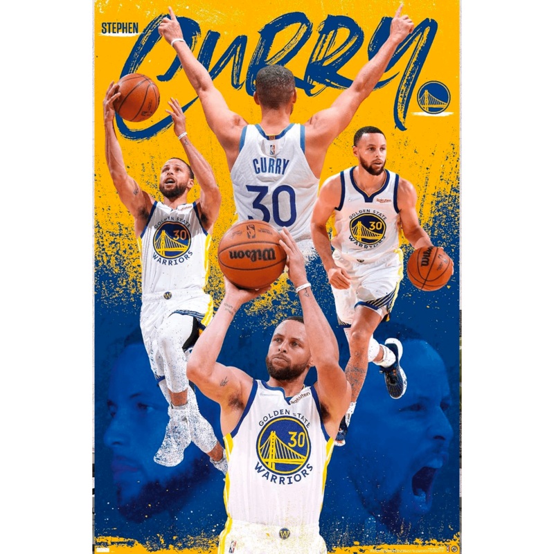 Steph Curry Golden State Warriors Trends NBA 61 x 91.5cm Montage Poster