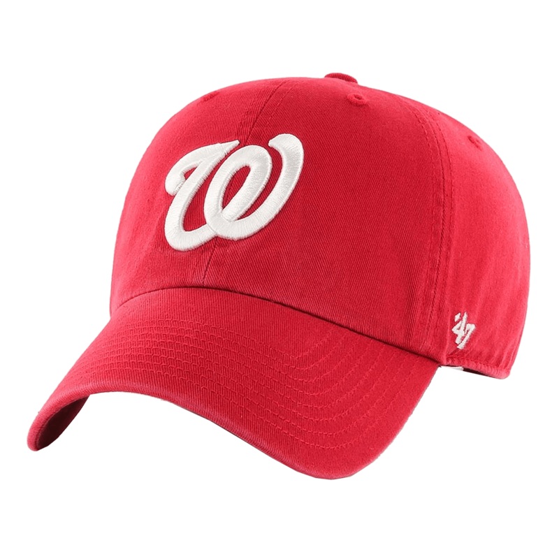 Washington Nationals ’47 MLB Team Clean Up Strapback Hat – Red